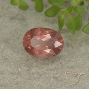 Granato malese rosa lampone naturale da 1.27 ct, Ovale, VS