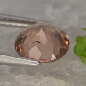 Granato malese naturale rosa da 1,74 ct, taglio rotondo, VVS-VS
