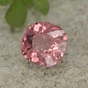 Granato malese naturale rosa da 0,78 ct, taglio a cuscino, VS