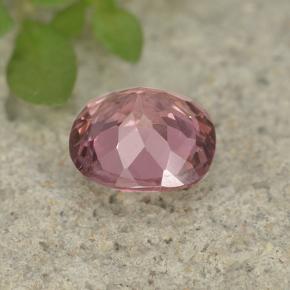 Granato malese naturale rosa da 0,78 ct, taglio a cuscino, VS