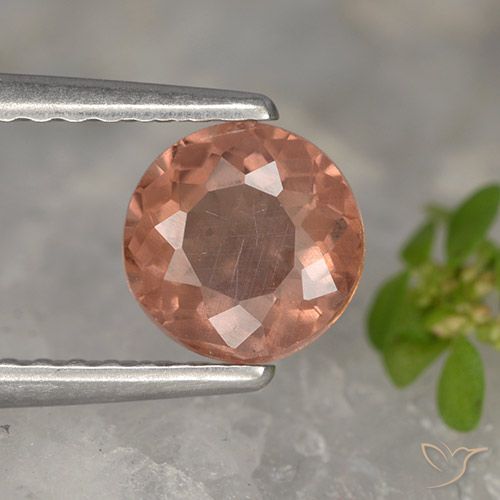 1.10ct Naturale rosa lampone Granato malese, Rotondo, VS, Photo A
