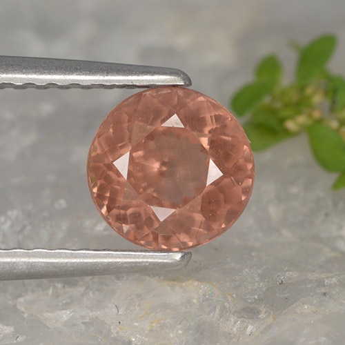 Granato malese naturale rosa da 1,22 ct, taglio rotondo, VS