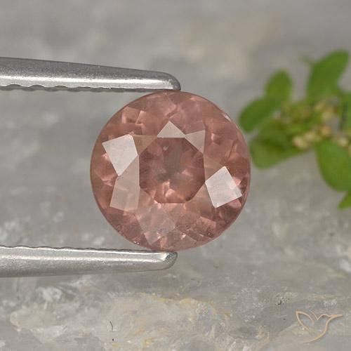 1.06ct Naturale Rosa arancione Granato malese, Rotondo, VS