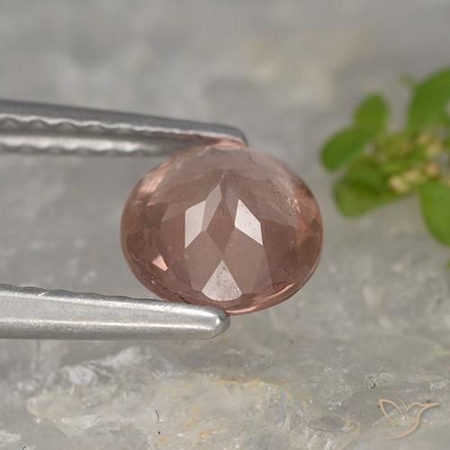 Granato malese Rosa arancione naturale da 1.06 ct, Rotondo, VS