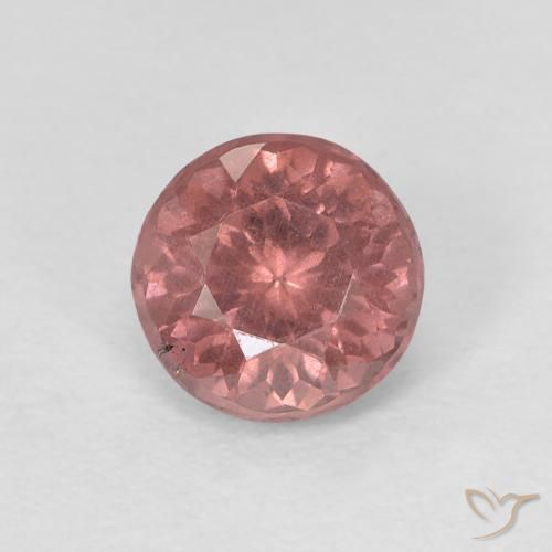 0.80ct Naturale Rosa medio Granato malese, Rotondo, VS