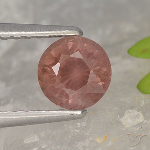 0.82ct Naturale Rosa medio Granato malese, Rotondo, VS