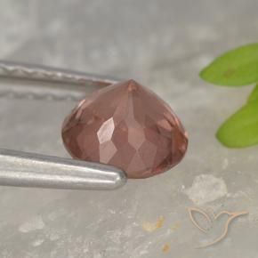 Granato malese Rosa medio naturale da 0.82 ct, Rotondo, VS