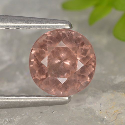 0.84ct Naturale Rosa medio Granato malese, Rotondo, VS