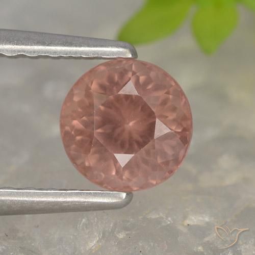 0.78ct Naturale Rosa medio Granato malese, Rotondo, VS