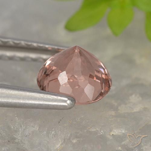 Granato malese Rosa medio naturale da 0.78 ct, Rotondo, VS