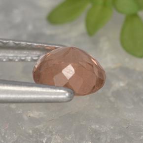 Granato malese naturale rosa da 0,61 ct, taglio rotondo, VS