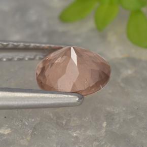 Granato malese naturale rosa da 0,87 ct, taglio rotondo, VS
