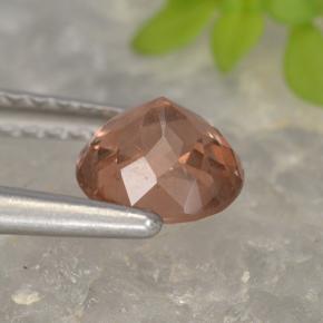 Granato malese Rosa scuro naturale da 0.98 ct, Taglio rotondo, VS