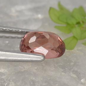 Granato malese Rosa rossastro terroso naturale da 0.77 ct, Taglio a cuscino, VVS-VS