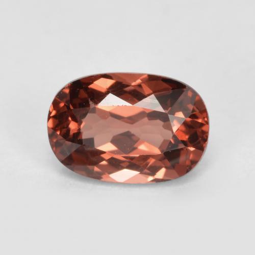Granato malese naturale rosso da 0,76 ct, taglio a cuscino, VVS-VS