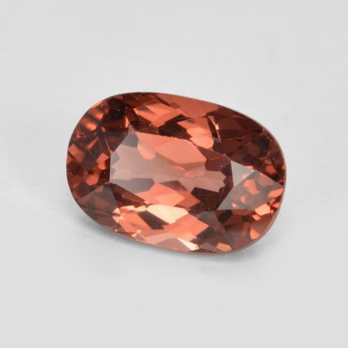 Granato malese naturale rosso da 0,76 ct, taglio a cuscino, VVS-VS
