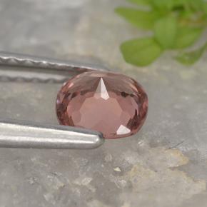 Granato malese naturale rosa da 0,58 ct, taglio a cuscino, VVS-VS