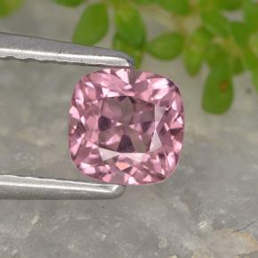 Granato malese naturale rosa da 0,76 ct, taglio a cuscino, VVS-VS