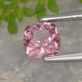 Granato malese naturale rosa da 0,76 ct, taglio a cuscino, VVS-VS
