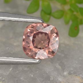 Granato malese naturale rosa da 0,60 ct, taglio a cuscino, VVS-VS