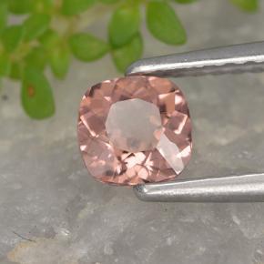 Granato malese naturale rosa da 0,60 ct, taglio a cuscino, VVS-VS