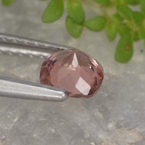Granato malese naturale rosa da 0,60 ct, taglio a cuscino, VVS-VS