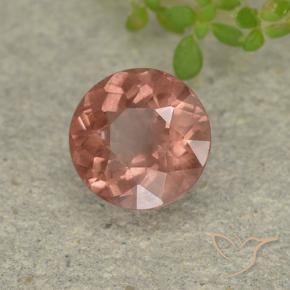 Granato malese rosa lampone naturale da 1.54 ct, Rotondo, VS