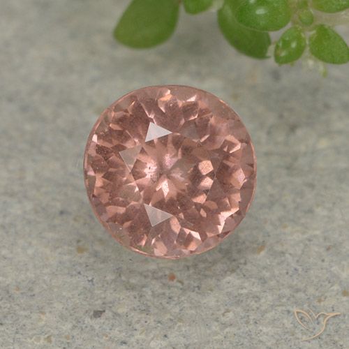 0.68ct Naturale Rosa medio Granato malese, Rotondo, VS