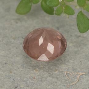 Granato malese Rosa arancione naturale da 0.73 ct, Rotondo, VS