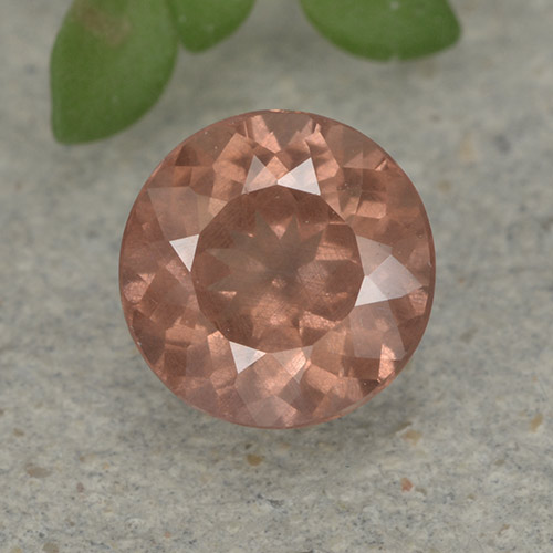 Granato malese naturale rosa da 0,94 ct, taglio rotondo, VS