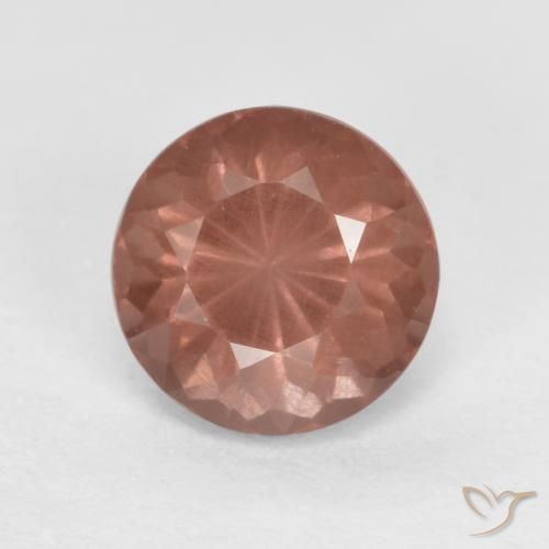 0.68ct Naturale Rosa arancione Granato malese, Rotondo, VS