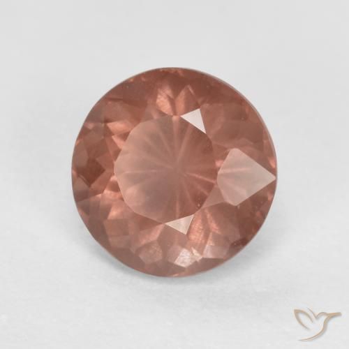 Granato malese Rosa arancione naturale da 0.68 ct, Rotondo, VS