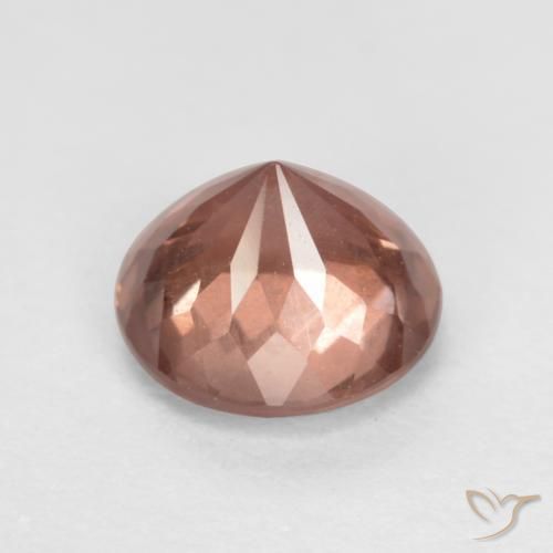 Granato malese Rosa arancione naturale da 0.68 ct, Rotondo, VS