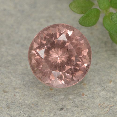 0.93ct Naturale Rosa medio Granato malese, Rotondo, VS