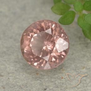 Granato malese Rosa medio naturale da 0.93 ct, Rotondo, VS