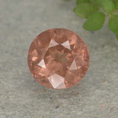 0.86ct Naturale Pompelmo Rosa Granato malese, Rotondo, VS, Photo A
