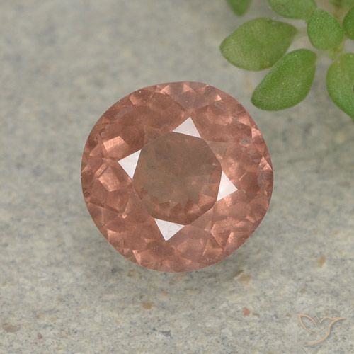 0.77ct Naturale Rosa medio Granato malese, Rotondo, VS