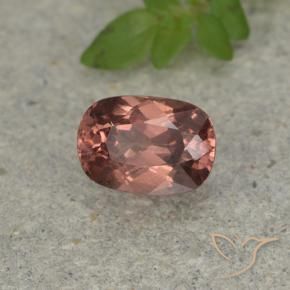 Granato malese naturale rosa da 0,86 ct, taglio a cuscino, VS