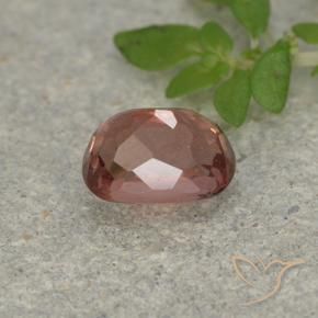 Granato malese naturale rosa da 0,86 ct, taglio a cuscino, VS