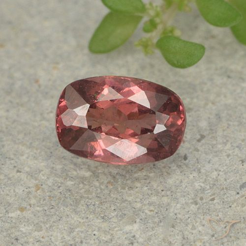 0.61ct Naturale Rosa medio Granato malese, Cuscino, VS