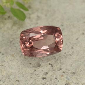 Granato malese naturale rosa da 0,65 ct, taglio a cuscino, VVS-VS
