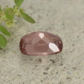 Granato malese naturale rosa da 0,65 ct, taglio a cuscino, VVS-VS