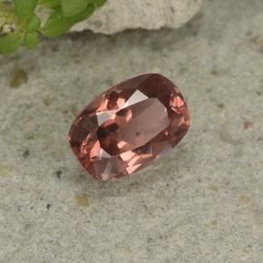 Granato malese naturale rosa da 0,78 ct, taglio a cuscino, VS