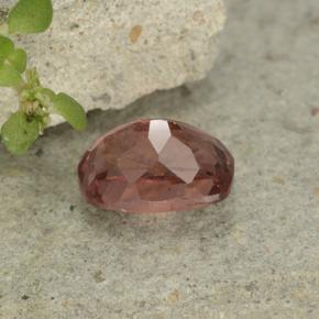 Granato malese naturale rosa da 0,78 ct, taglio a cuscino, VS
