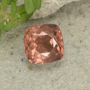 Granato malese naturale rosa da 1,24 ct, taglio a cuscino, VS