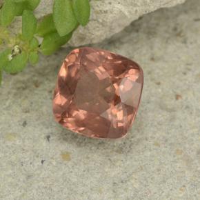 Granato malese naturale rosa da 1,24 ct, taglio a cuscino, VS