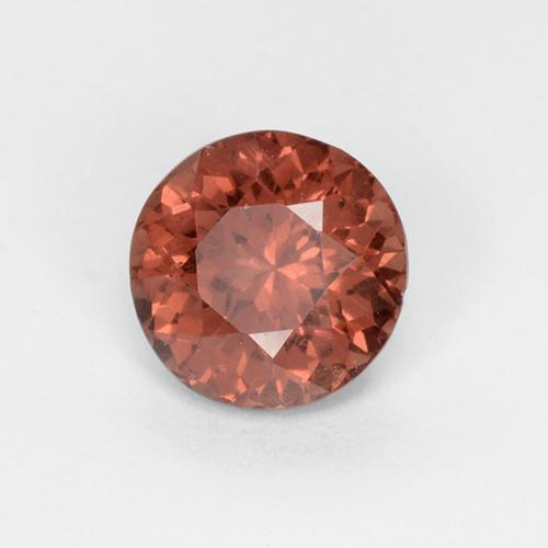Granato malese Rosso caldo naturale da 1.18 ct, Taglio rotondo, VS