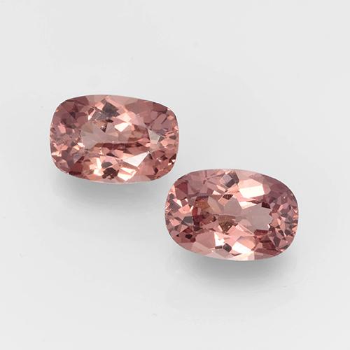 Granato malese naturale rosa da 1,36 ct, taglio a cuscino, VVS-VS