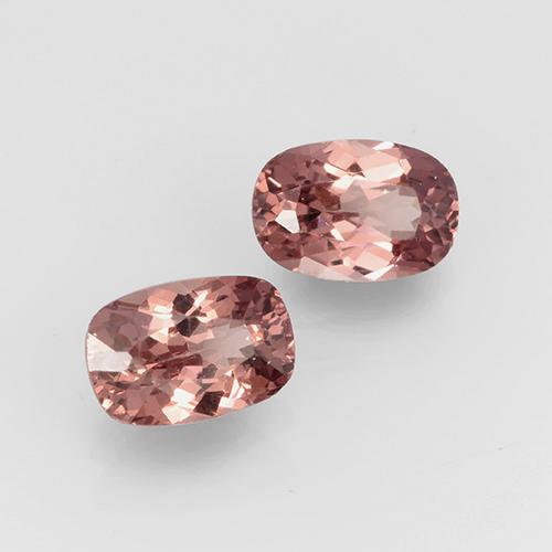 Granato malese naturale rosa da 1,36 ct, taglio a cuscino, VVS-VS