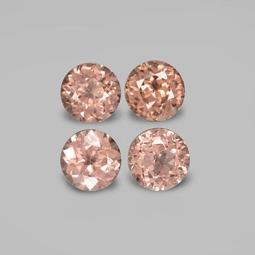 Granato malese naturale arancione da 1,98 ct, taglio rotondo, VS